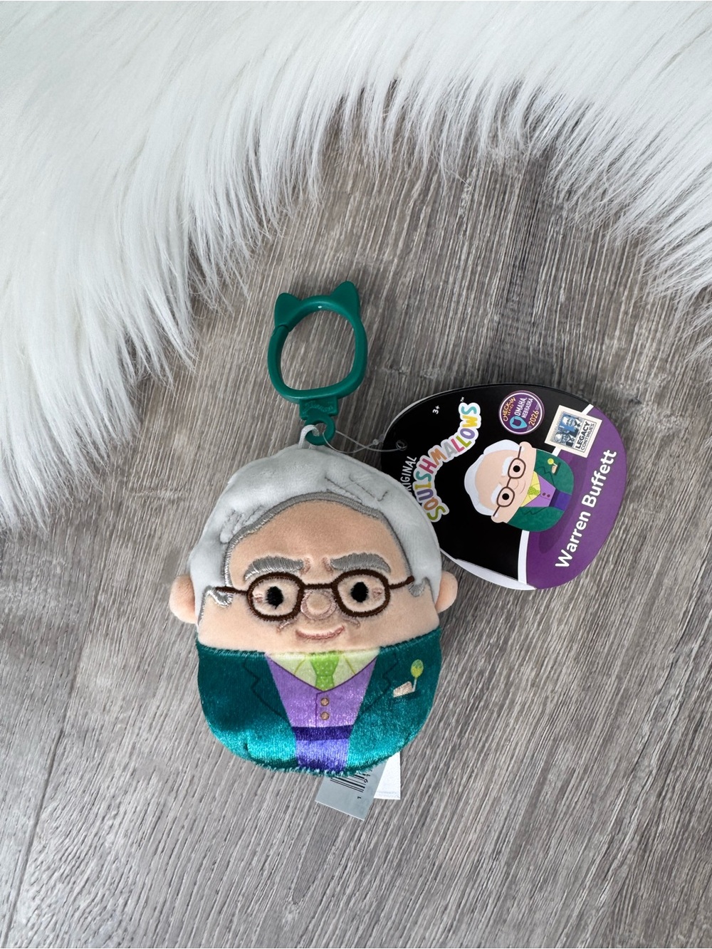 2026 Berkshire Hathaway Warren Buffett Squishmallows Mystery Plush Keychain